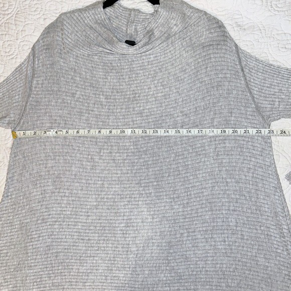We the Free People Lover Rib Knit Split Back Pullover Gray Sweater Lightweight L - Picture 11 of 15
